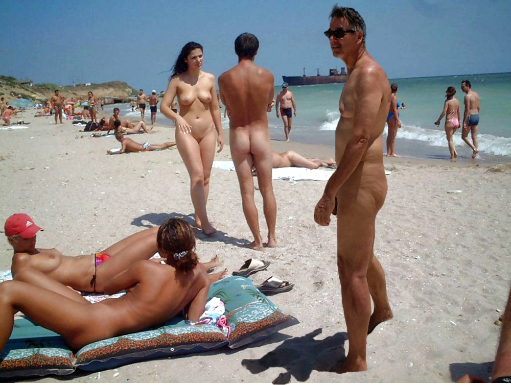 True nudist friends on the beach - N